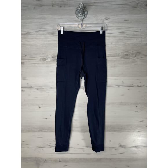 Eddie Bauer Pants Womens Medium Navy Blue Jogger Cargo Pocket Stretch EB002015 - Picture 1 of 11